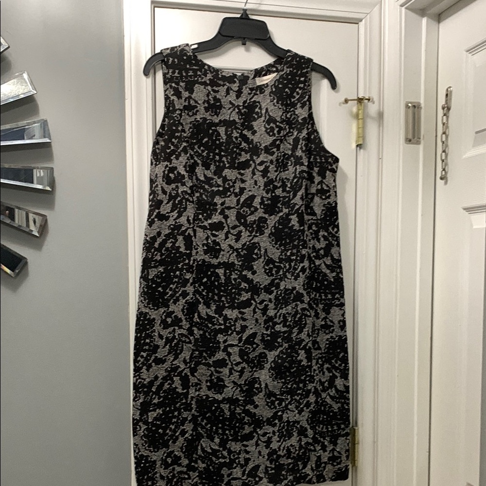 Coldwater Creek Elegant Black and Gray Sleeveless Dress Size- P/14